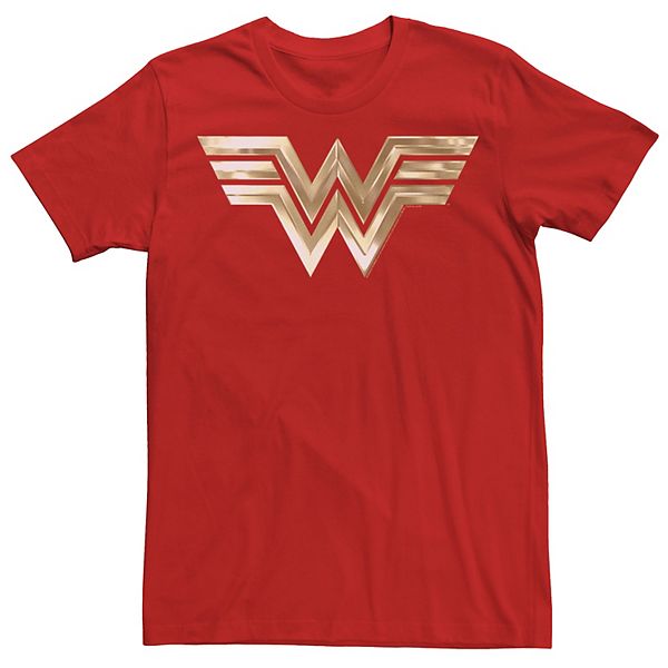 Men's DC Comics Wonder Woman Metallic Chest Logo Graphic Tee