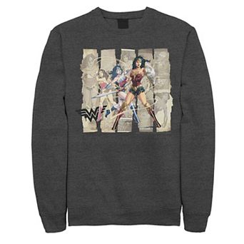 Men's DC Comics Wonder Woman Paper Strips Portrait Sweatshirt