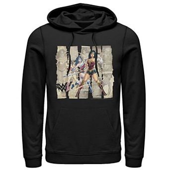 Men's DC Comics Wonder Woman Paper Strips Portrait Hoodie
