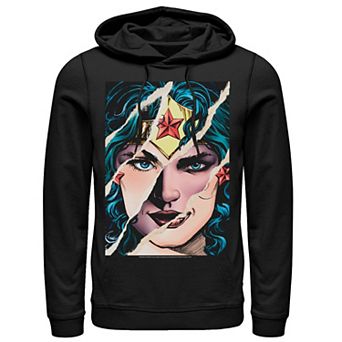 Men's DC Comics Wonder Woman Split Paper Portrait Hoodie