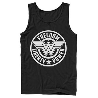 Men's DC Comics Wonder Woman Freedom Liberty Power Logo Tank Top