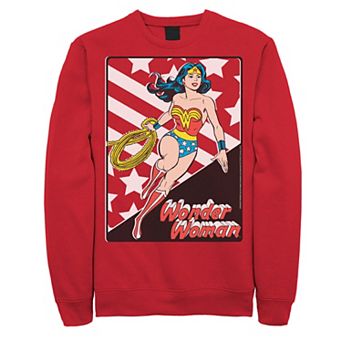 Men's DC Comics Wonder Woman Stars And Stripes Poster Sweatshirt