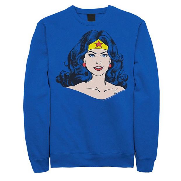 Men's DC Comics Wonder Woman Large Face Portrait Sweatshirt