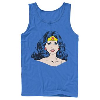 Men's DC Comics Wonder Woman Large Face Portrait Tank Top