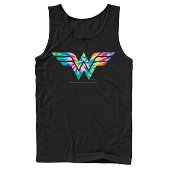 Men's DC Comics Wonder Woman Tie Dye Logo Tank Top
