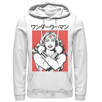 Men's DC Comics Wonder Woman Dotted Kanji Portrait Hoodie