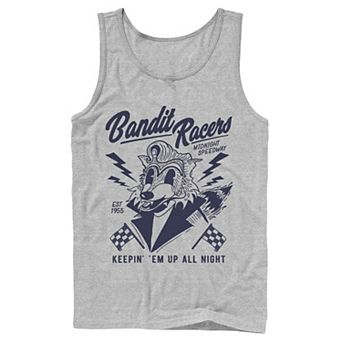 Men's Bandit Racers Raccoon Keepin Em Up All Night Tank Top