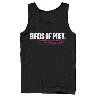 Men's DC Comics Birds Of Prey Simple Text Logo Tank Top