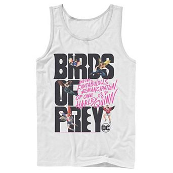 Men's DC Comics Birds of Prey Collage Text Tank Top