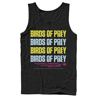 Men's DC Comics Birds Of Prey Word Stack Logo Tank Top