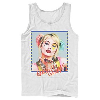 Men's DC Comics Birds Of Prey Harley Quinn Headshot Poster Tank Top