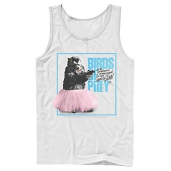 Men's DC Comics Birds Of Prey Happy Chipmunk Portrait Logo Tank Top