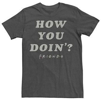 Men's Friends How You Doin' Distressed Text Tee