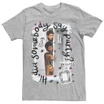 Men's Friends Hi Did Somebody Say Party Group Shot Tee