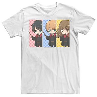 Men's Harry Potter Hermione Granger Ron Weasley Anime Panel Tee