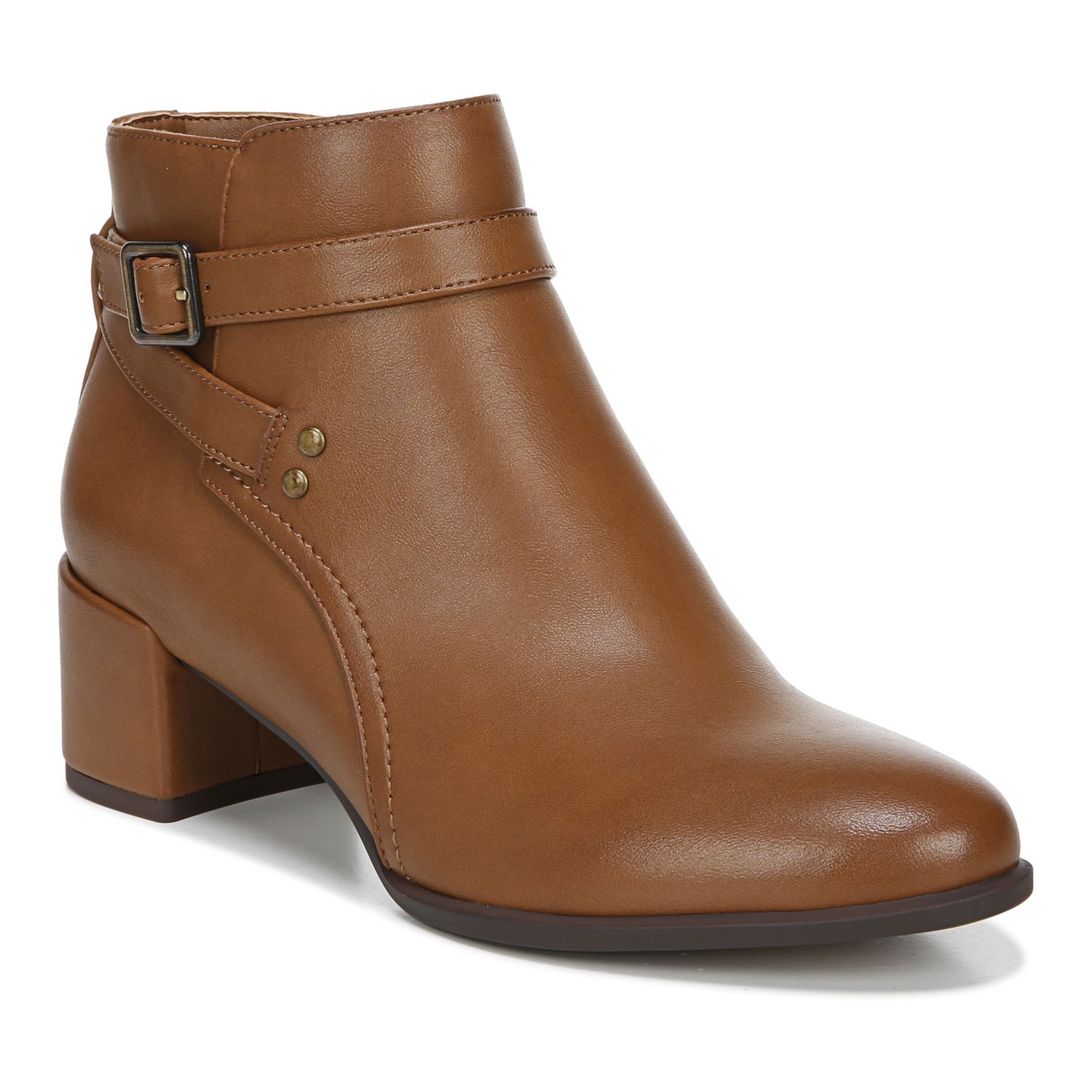 boots cuir marron femme