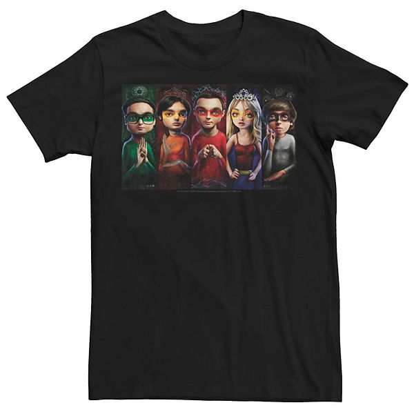 Men's The Big Bang Theory Super Hero Panel Portrait Tee