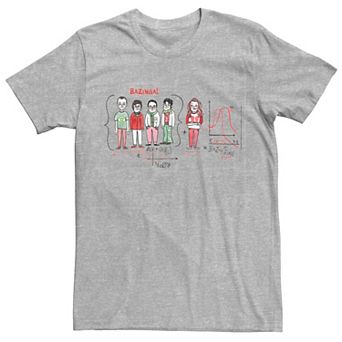 Men's The Big Bang Theory Group Shot Equation Sketches Tee