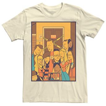 Men's The Big Bang Theory Retro Cartoon Group Shot Poster Tee