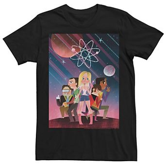 Men's The Big Bang Theory Group Shot Retro Cartoon Tee