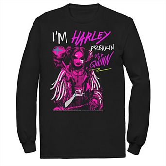 Men's Birds Of Prey I'm Harley Freakin' Quinn Long Sleeve Tee