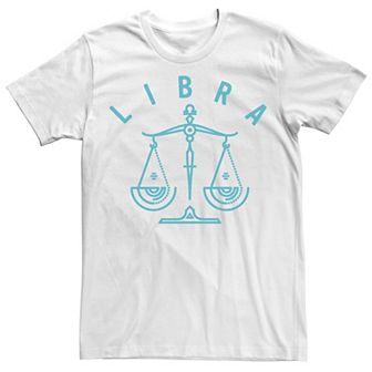 Men's Libra Scale White Ink Sketch Tee