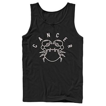 Men's Cancer Crab Green Ink Sketch Tank Top