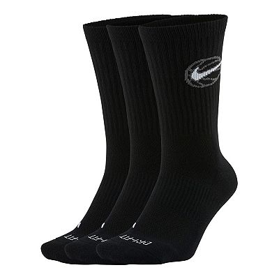 Men s Nike 3 pack Everyday Dri FIT Basketball Crew Socks