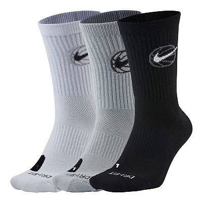 Men's Nike 3-pack Everyday Dri-FIT Basketball Crew Socks