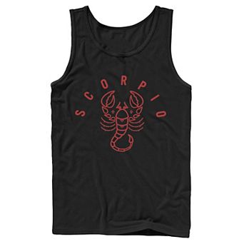 Men's Scorpio White Ink Sketch Tank Top