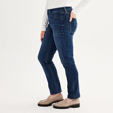 Women's Sonoma Goods For Life® Straight-Leg High-Waisted Curvy Jeans