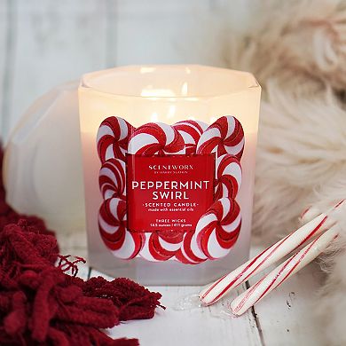 ScentWorx Peppermint Swirl 14.5 oz. Candle