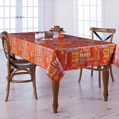 Celebrate Together™ Fall Harvest Word Toss Vinyl Tablecloth