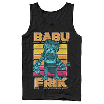 Men's Star Wars The Rise Of Skywalker Babu Frik Pop Art Portrait Tank Top