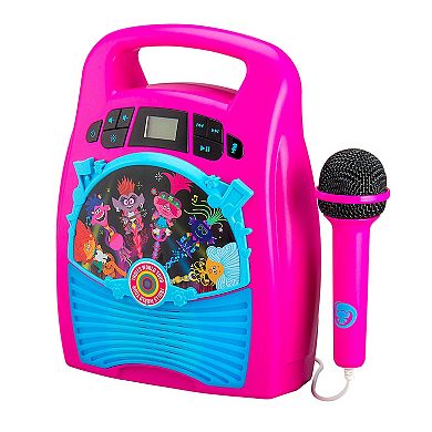 KIDdesigns DreamWorks Trolls World Tour Bluetooth MP3 Karaoke with Light Show Speaker