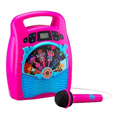KIDdesigns DreamWorks Trolls World Tour Bluetooth MP3 Karaoke with Light Show Speaker