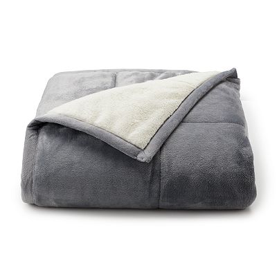 Cuddl Duds Cozy Soft Plush to Faux Fur Throw