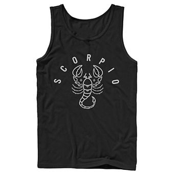 Men's Scorpio White Ink Sketch Tank Top