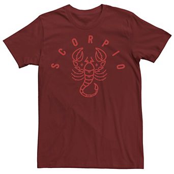 Men's Scorpio White Ink Sketch Tee