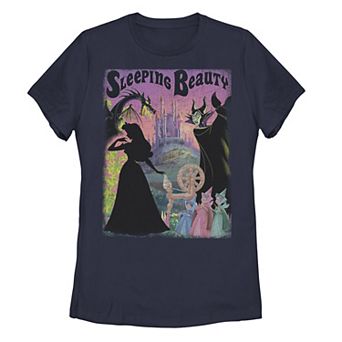 Juniors' Disney's Sleeping Beauty Aurora Maleficent Graphic Tee