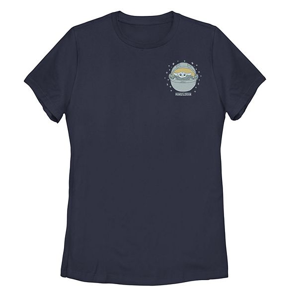 Star Wars Mandalorian The Child Cute Bassinet T-Shirt, Navy, XS