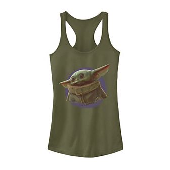 Juniors' Star Wars The Mandalorian The Child Purple Smoke Tank Top