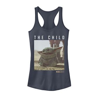 Juniors' Star Wars The Mandalorian The Child Long Ears Photo Tank Top