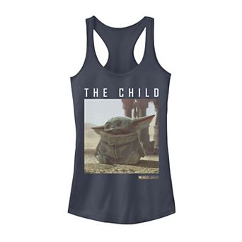 Juniors' Star Wars The Mandalorian The Child Long Ears Photo Tank Top
