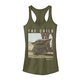 Juniors' Star Wars The Mandalorian The Child Long Ears Photo Tank Top
