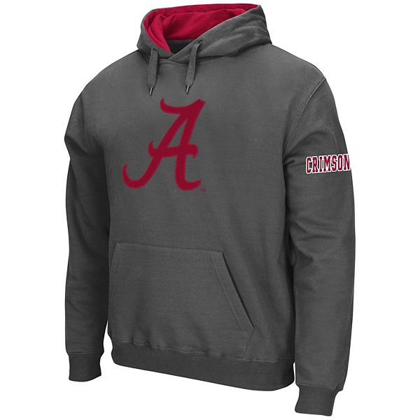 Youth Stadium Athletic Charcoal Alabama Crimson Tide Big Logo Pullover  Hoodie