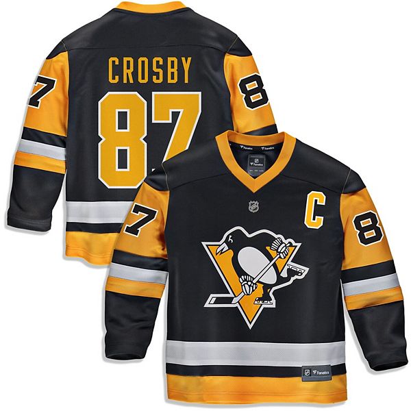 Sidney Crosby Pittsburgh Penguins Fanatics Branded Women's Lace-Up Raglan  Sweatshirt - Black/Gold