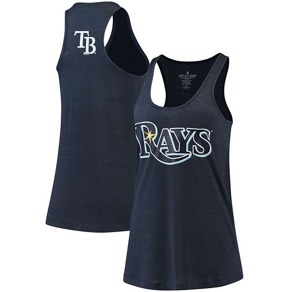Women's Soft As A Grape Navy Tampa Bay Rays Front & Back Tri-Blend ...