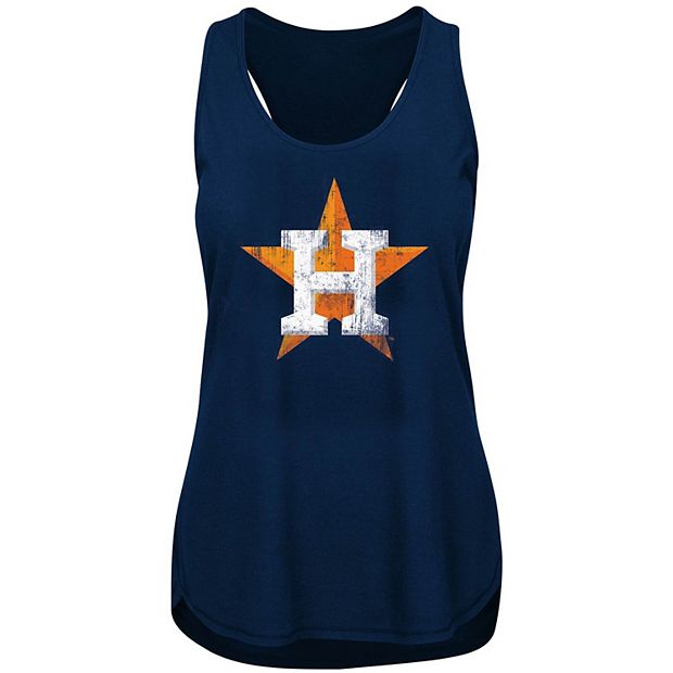 Houston Astros Profile Women's Plus Size Tank Top - Navy