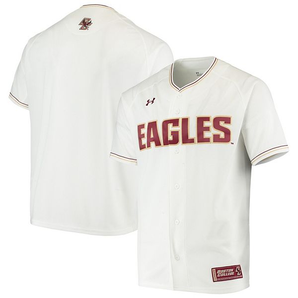 Men's Under Armour White Boston College Eagles Basketball On Court Warm Up  Hoodie Shooting T-Shirt